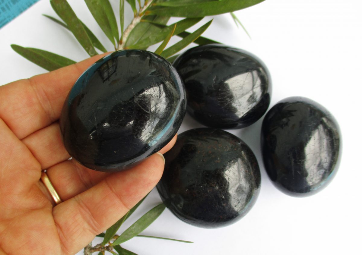 Black Tourmaline Palm stones