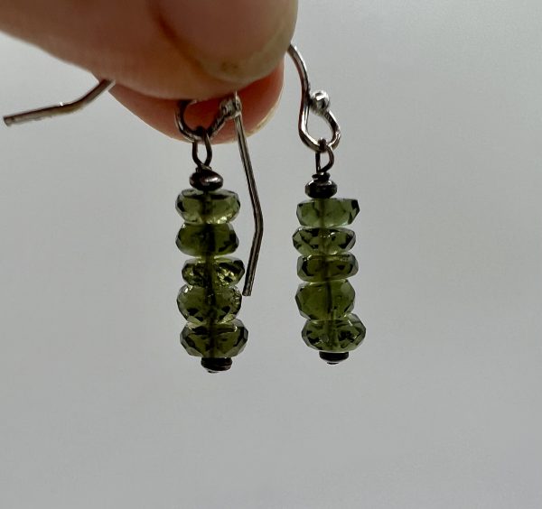 moldavite earrings
